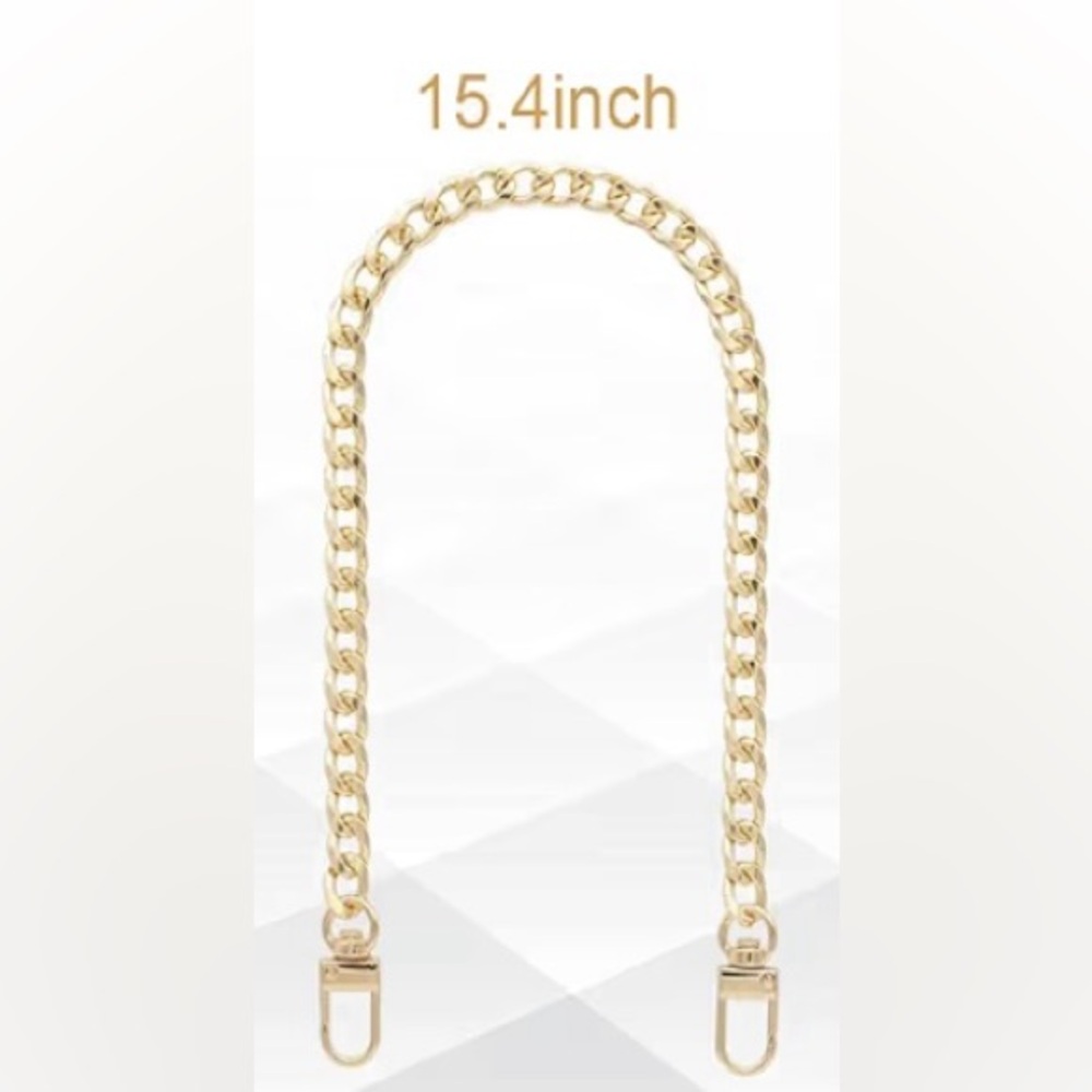 Gold Iron Metal Crossbody Chain for Wallet Purse Handbag Shoulder 15.4